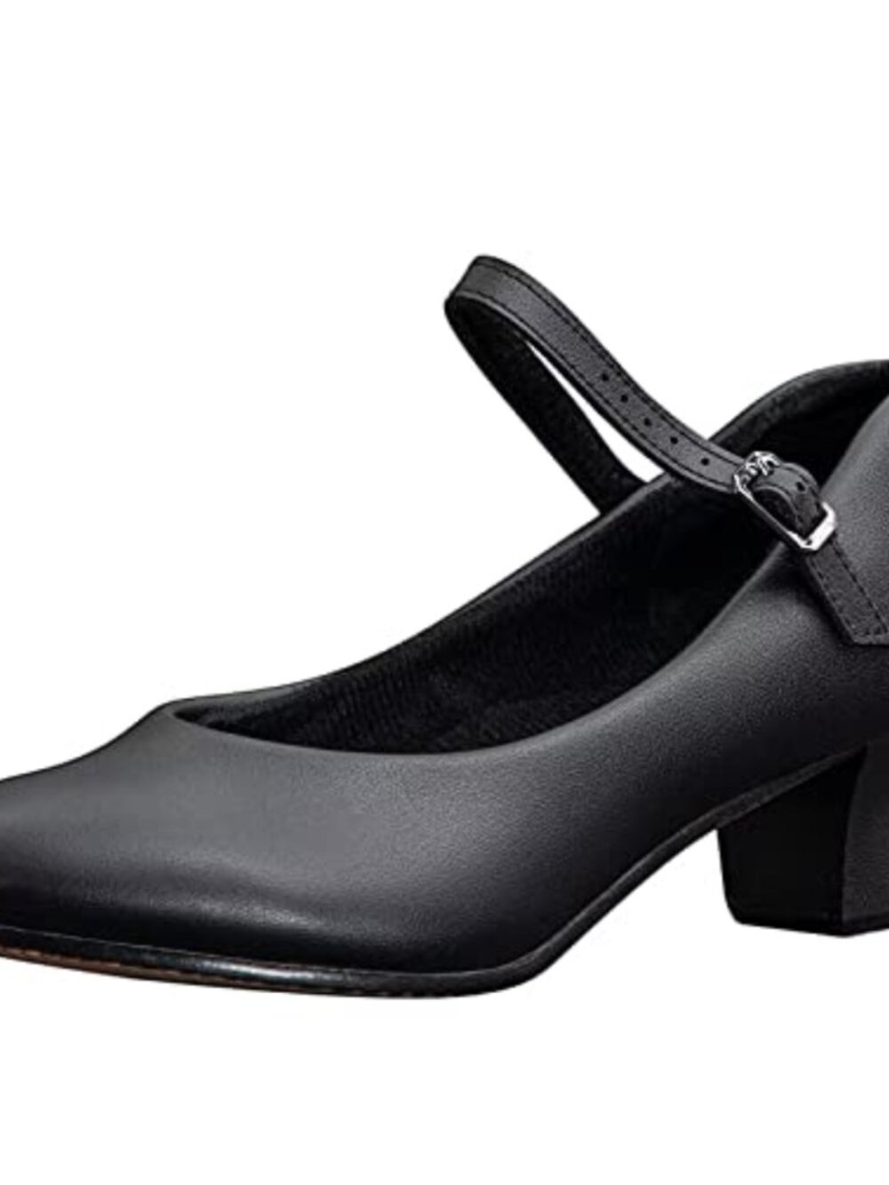 ARCLIBER Women's Dance Heels 1.55" Block Heel Ankle Strap PU Leather Ballroom